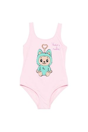 Costume da bagno rosa con stampa Labubu SAINT BARTH KIDS | CARA00100960L